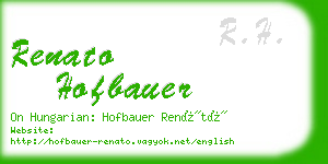 renato hofbauer business card